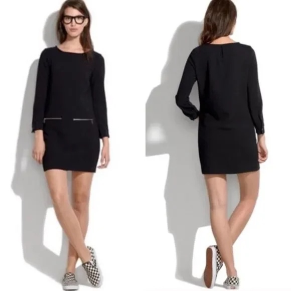 Madewell Moto Mini Shift Dress - Picture 1 of 6